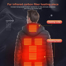 Load image into Gallery viewer, Men 9 Areas Heated Jacket USB Winter Outdoor Electric Heating
