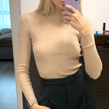 Load image into Gallery viewer, Autumn Winter Top Pull Femme Turtleneck Pullovers Sweaters Long Sleeve
