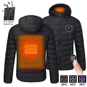 Men 9 Areas Heated Jacket USB Winter Outdoor Electric Heating