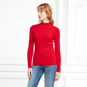 Autumn Winter Top Pull Femme Turtleneck Pullovers Sweaters Long Sleeve