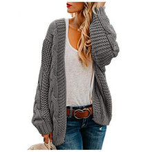 Load image into Gallery viewer, spring and autumn new thick needle twist knit cardigan women coat cardigan
