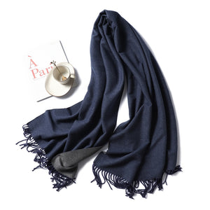 Winter Cashmere Scarf Women Thick Warm Shawls