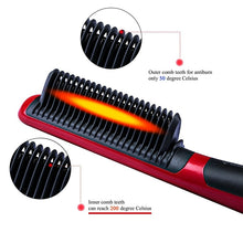 Load image into Gallery viewer, Beard Straightening Comb Beard Fast Heating Hot Iron for Men Grooming Kit
