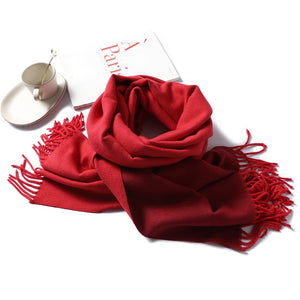 Winter Cashmere Scarf Women Thick Warm Shawls