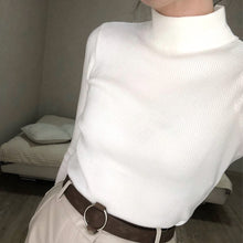 Load image into Gallery viewer, Autumn Winter Top Pull Femme Turtleneck Pullovers Sweaters Long Sleeve
