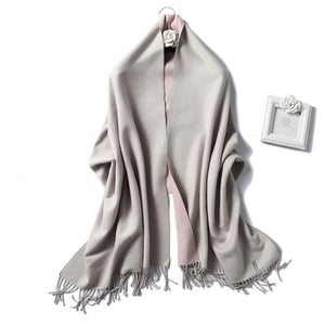 Winter Cashmere Scarf Women Thick Warm Shawls