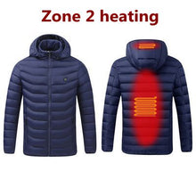 Load image into Gallery viewer, Men 9 Areas Heated Jacket USB Winter Outdoor Electric Heating
