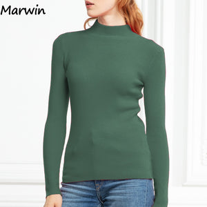 Autumn Winter Top Pull Femme Turtleneck Pullovers Sweaters Long Sleeve