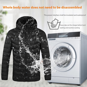 Men 9 Areas Heated Jacket USB Winter Outdoor Electric Heating