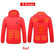 Load image into Gallery viewer, Men 9 Areas Heated Jacket USB Winter Outdoor Electric Heating
