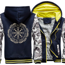 Load image into Gallery viewer, Winter Thick Mens Hoodies Viking Printing
