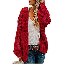 Load image into Gallery viewer, spring and autumn new thick needle twist knit cardigan women coat cardigan
