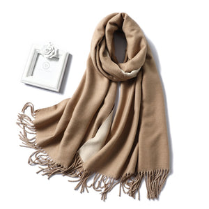 Winter Cashmere Scarf Women Thick Warm Shawls