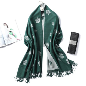 Winter Cashmere Scarf Women Thick Warm Shawls