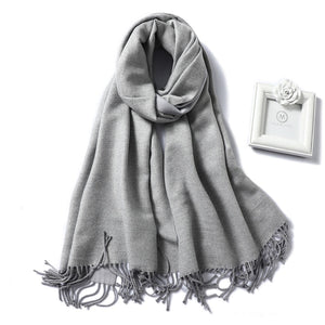 Winter Cashmere Scarf Women Thick Warm Shawls