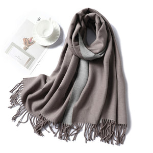 Winter Cashmere Scarf Women Thick Warm Shawls