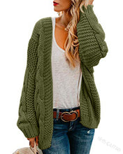 Load image into Gallery viewer, spring and autumn new thick needle twist knit cardigan women coat cardigan
