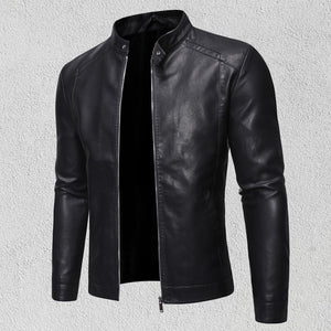 Hot Motorcycle Windbreaker Zipper Closure Stand Collar Men Jacket