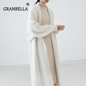 Luxury Long Faux Mink Fur Cardigans