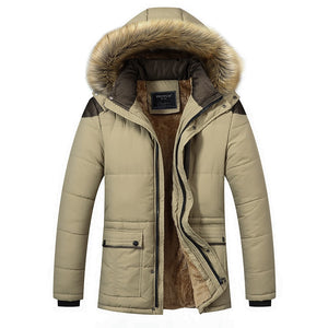 M-5XL Fur Collar Hooded Men Winter Jacket 2020New Fashion Warm Wool Liner Man Jacket and Coat Windproof Male Parkas casaco