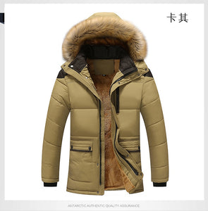 M-5XL Fur Collar Hooded Men Winter Jacket 2020New Fashion Warm Wool Liner Man Jacket and Coat Windproof Male Parkas casaco