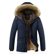 Load image into Gallery viewer, M-5XL Fur Collar Hooded Men Winter Jacket 2020New Fashion Warm Wool Liner Man Jacket and Coat Windproof Male Parkas casaco
