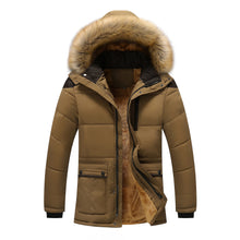 Load image into Gallery viewer, M-5XL Fur Collar Hooded Men Winter Jacket 2020New Fashion Warm Wool Liner Man Jacket and Coat Windproof Male Parkas casaco
