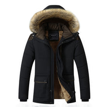 Load image into Gallery viewer, M-5XL Fur Collar Hooded Men Winter Jacket 2020New Fashion Warm Wool Liner Man Jacket and Coat Windproof Male Parkas casaco
