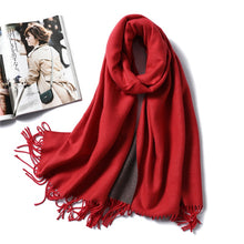 Load image into Gallery viewer, Winter Cashmere Scarf Women Thick Warm Shawls
