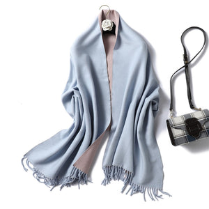 Winter Cashmere Scarf Women Thick Warm Shawls