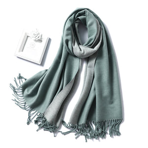 Winter Cashmere Scarf Women Thick Warm Shawls