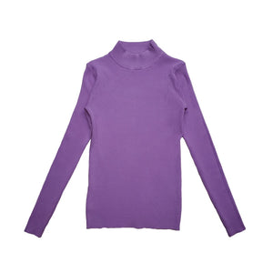 Autumn Winter Top Pull Femme Turtleneck Pullovers Sweaters Long Sleeve