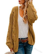 Load image into Gallery viewer, spring and autumn new thick needle twist knit cardigan women coat cardigan
