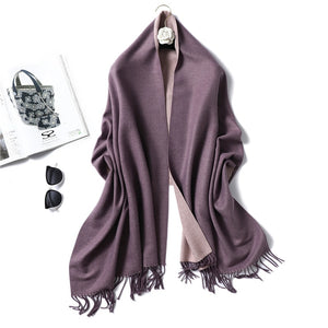 Winter Cashmere Scarf Women Thick Warm Shawls