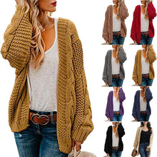 Load image into Gallery viewer, spring and autumn new thick needle twist knit cardigan women coat cardigan
