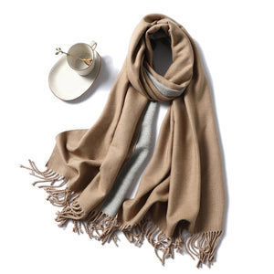 Winter Cashmere Scarf Women Thick Warm Shawls