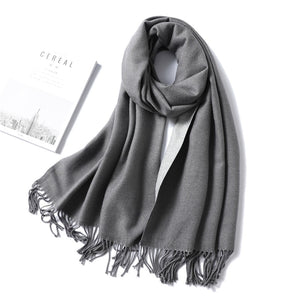 Winter Cashmere Scarf Women Thick Warm Shawls