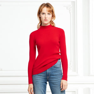 Autumn Winter Top Pull Femme Turtleneck Pullovers Sweaters Long Sleeve