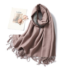 Load image into Gallery viewer, Winter Cashmere Scarf Women Thick Warm Shawls
