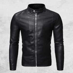 Hot Motorcycle Windbreaker Zipper Closure Stand Collar Men Jacket