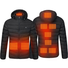 Load image into Gallery viewer, Men 9 Areas Heated Jacket USB Winter Outdoor Electric Heating
