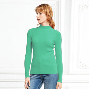 Autumn Winter Top Pull Femme Turtleneck Pullovers Sweaters Long Sleeve