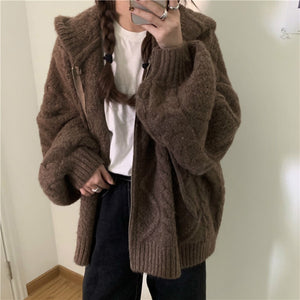 Women Autumn Winter Oversize Knitted