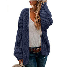 Load image into Gallery viewer, spring and autumn new thick needle twist knit cardigan women coat cardigan
