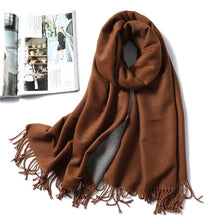 Load image into Gallery viewer, Winter Cashmere Scarf Women Thick Warm Shawls
