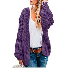 Load image into Gallery viewer, spring and autumn new thick needle twist knit cardigan women coat cardigan
