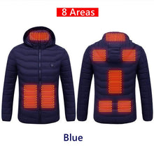 Load image into Gallery viewer, Men 9 Areas Heated Jacket USB Winter Outdoor Electric Heating
