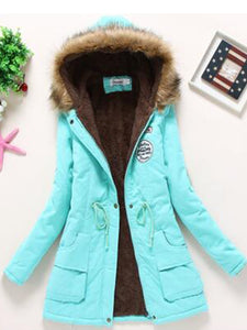 new winter military coats women cotton wadded hooded jacket