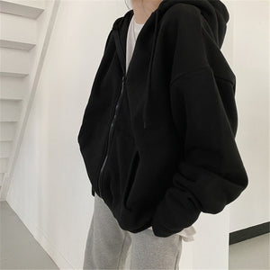 Women Zip Up Hoodie Streetwear