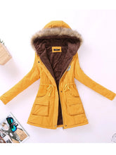 Load image into Gallery viewer, new winter military coats women cotton wadded hooded jacket
